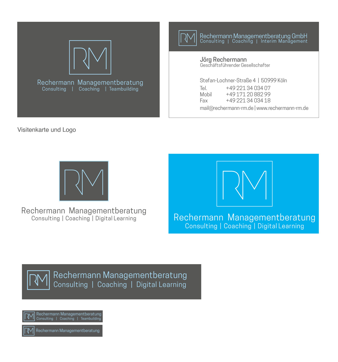 <Logoentwicklung der Firma Rechermann Managementberatung